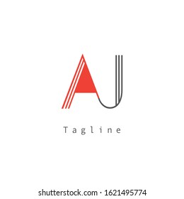 A J, A & J creative linear letters joint vector template