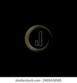 J creative modern letters logo design template