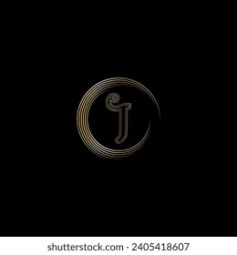 J creative modern letters logo design template