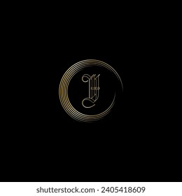 J creative modern letters logo design template