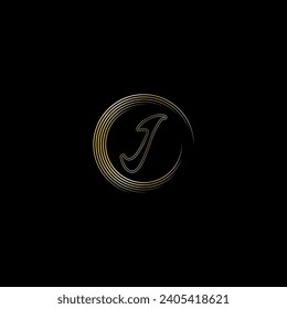 J creative modern letters logo design template