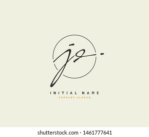J D JD Beauty vector initial logo, handwriting logo of initial signature, wedding, fashion, jewerly, boutique, floral and botanical with creative template for any company or business.