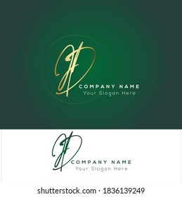 J D JD Initial letter handwriting and signature logo. Beauty vector initial logo .Fashion, boutique, floral and botanical