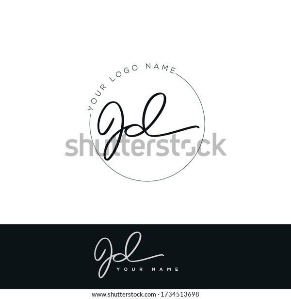 J D Jd Initial Letter Handwriting Stock Vector (Royalty Free) 1734513698