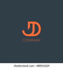 J & D Letter logo design