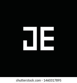 J and E initial logo monogram designs modern templates