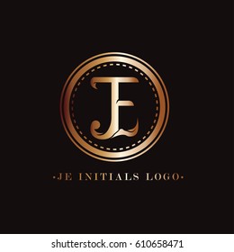 J and E  initials logo vector
