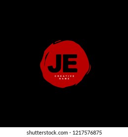 J E JE Initial logo template vector