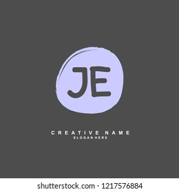 J E JE Initial logo template vector