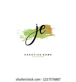 J E JE Initial logo template vector