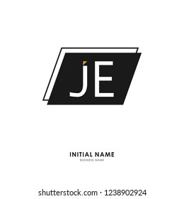 J E JE Initial logo letter with minimalist concept. Vector with scandinavian style logo.