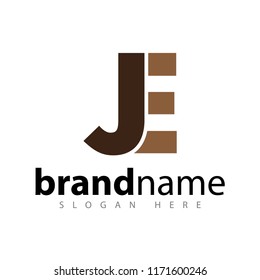 J E Letter Logo Vector stock template