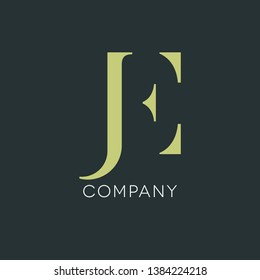 J E logo design. JE monogram