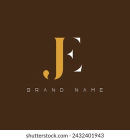 J E logo. initial JE logo