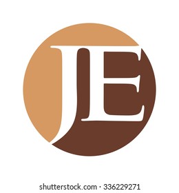 j and e logotype vector. logo template.