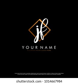 J F Initial abstract logo template vector