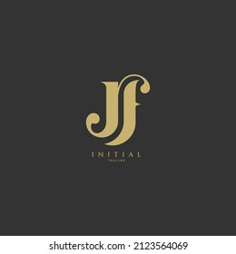J, F, JF handwriting logo of initial signature