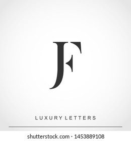 J & F / JF logo initial vector mark.