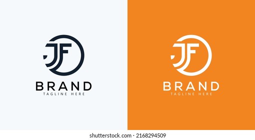 J, F, logotipo de JF de la firma inicial. Logo de Premium Business. logo moderno minimalista de negocios creativos