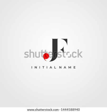 J & F / JF logo initial vector mark. Initial letter J and F JF logo. JF Initial name logo.