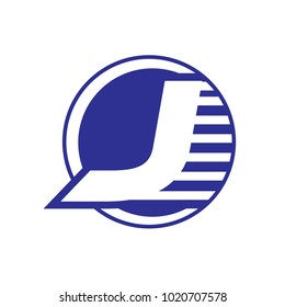 j fast letter logo