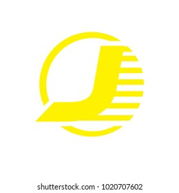 J fast letter logo