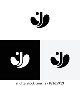 Ilustración de icono de Vector de logotipo de flor J
