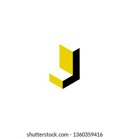 J Font logo. Modern design vector font for title, header, lettering. Corporate Vector abc technology typeface. 