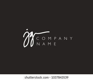 J G Initial handwriting logo