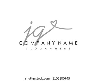 J G Initial handwriting logo vector