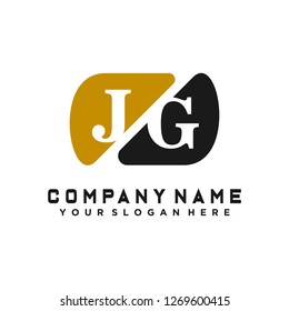 J G Initial handwriting logo vector