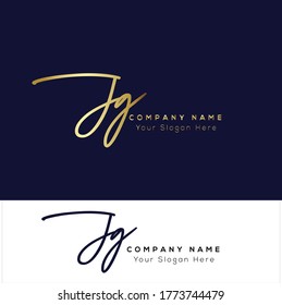 J G JG Initial letter handwriting and signature logo.	
