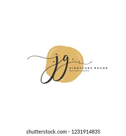J G JG Initial logo template vector