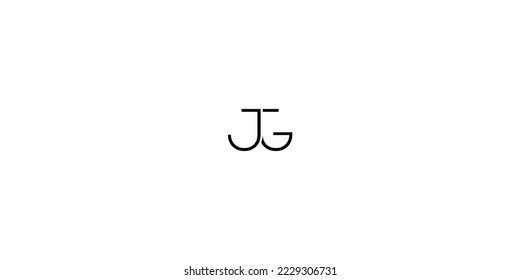 
j y g letra tipografía monograma icono vectorial
