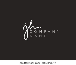 J H Initial handwriting logo