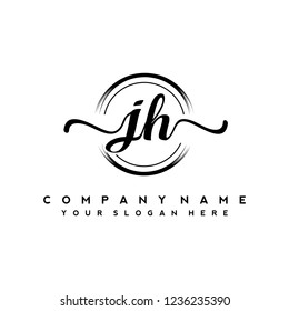 J H Initial Handwriting Logo Vector Stock Vector (Royalty Free ...