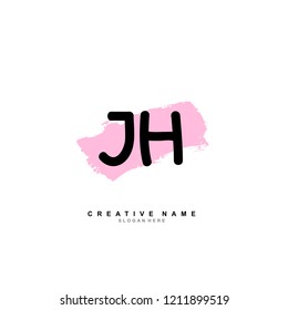 J H JH Initial abstract logo concept vector