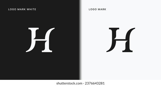 J H Logo Template In Vector Icon Illustration Design.