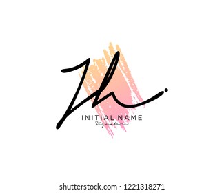 J H Signature initial logo template vector