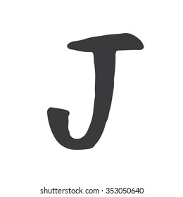 'J' Hand written Marker alphabet vector