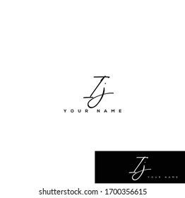 I J IJ Initial letter handwriting and signature logo.	