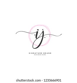 I J IJ Initial logo template vector