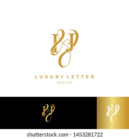 I & J / IJ logo initial vector mark. Initial letter I and J IJ logo luxury vector logo template.