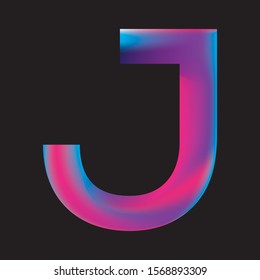 J Illustration alphabet letter logo icon for company and business design. Suitable as a logotype