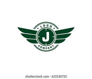 J Initial army logo vector