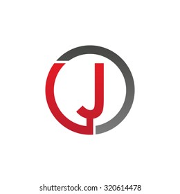 J initial circle company or JO OJ logo red
