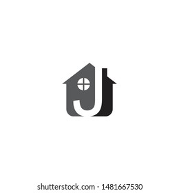 j initial home logo modern  icon