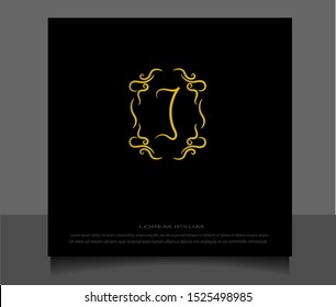 J initial letter vintage logo, modern logo template with simple design. Eps 10.