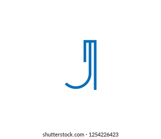 J I Initial logo template vector