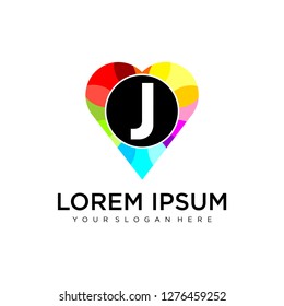 J initial logo template vector